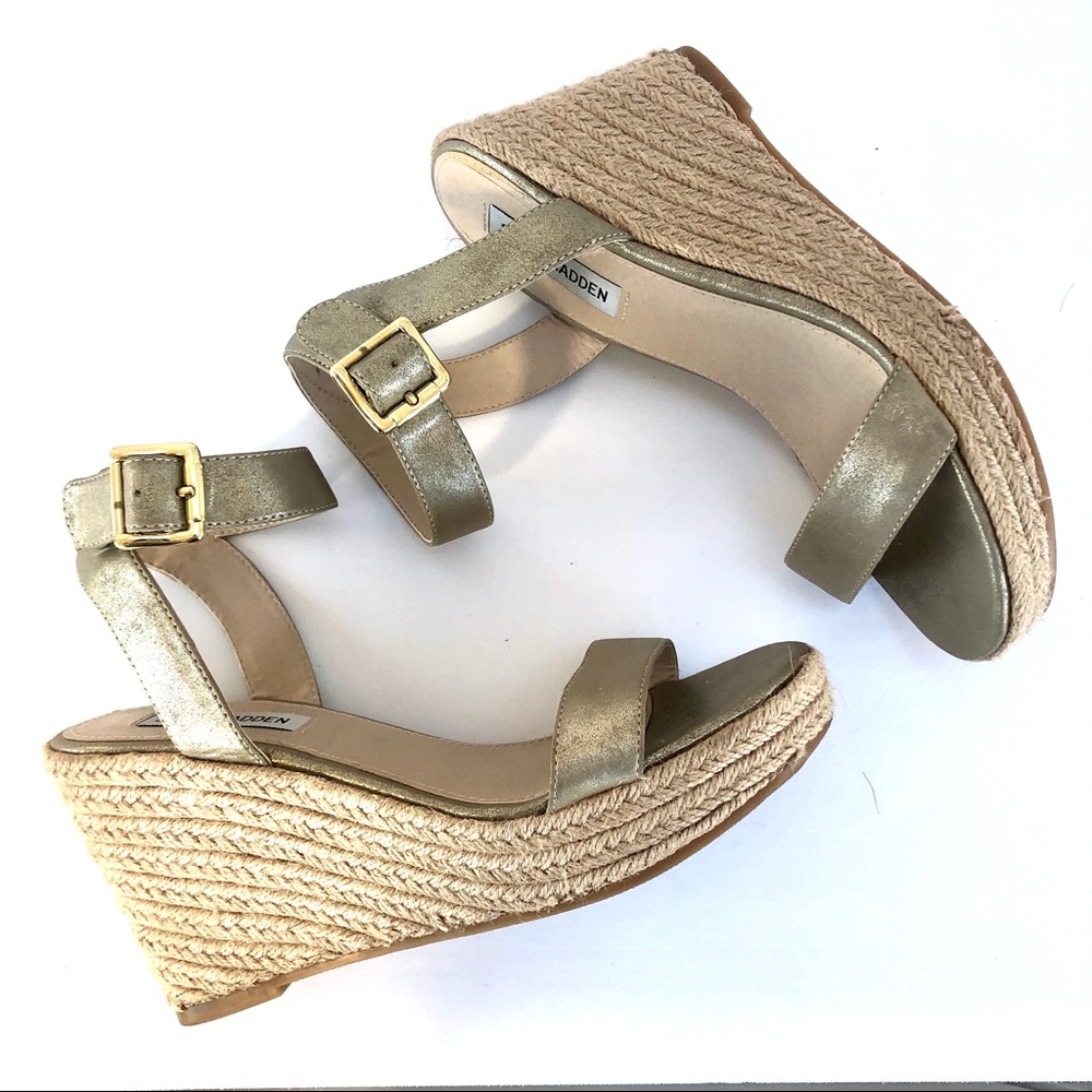 Steve Madden ankle strap wedge espadrille